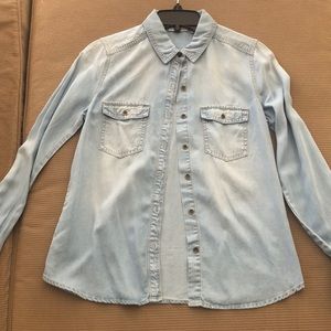 Jean button up shirt, Hallogen brand size S/P